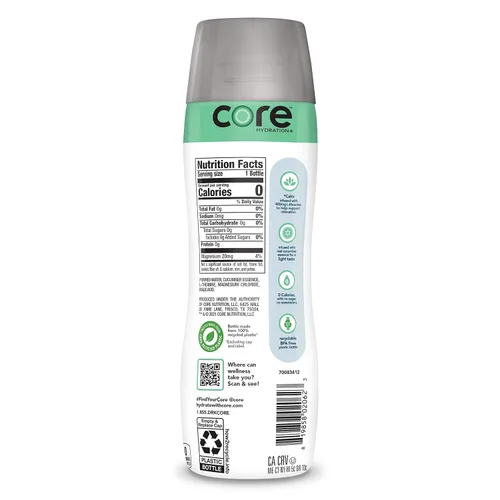 Vista 8 de CORE Hydration+ Calm, Agua de Nutrientes Mejorada con Esencia de Pepino y L-Teanina, Botella de 23.9 fl. oz (Paquete de 12)