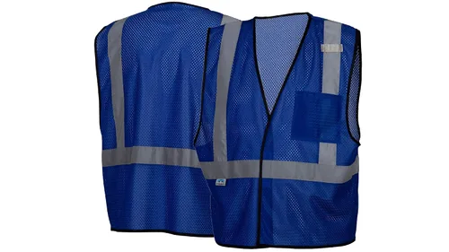 Vista 6 de Pyramex RV12 Series Hi-Vis - Chaleco de seguridad reflectante para el trabajo, rojo, pequeño/mediano