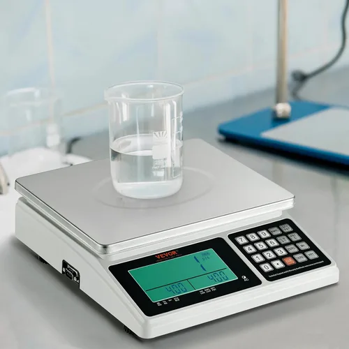 Vista 8 de VEVOR Báscula de conteo industrial, 66.1 lbs x 0.04 oz, báscula digital para piezas y monedas, unidades de g/kg/lb, báscula electrónica de gramos