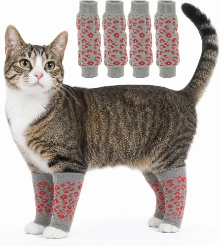Vista 44 de ROZKITCH Protector de codo para perro, 2 patas delanteras y 2 patas traseras para rodilla, envoltura para codo de mascota, protector para calentar