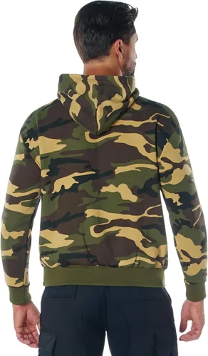 Vista 2 de Rothco- Sudadera con capucha y estampado de camuflaje, sin cierre