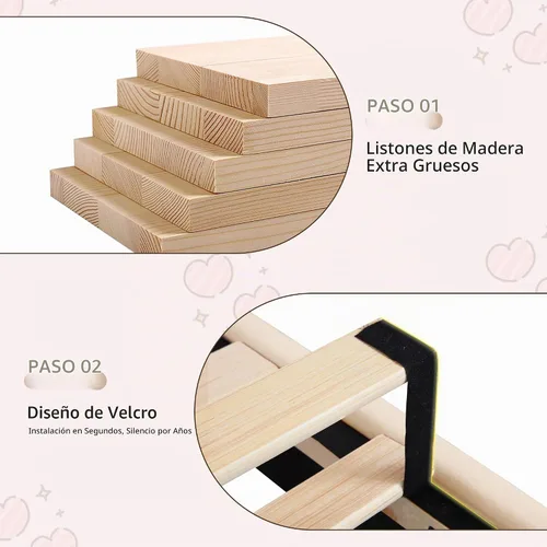 Vista 7 de Base de cama individual con cajones de almacenamiento y cabecera tapizada con estante lateral, marco de cama de terciopelo con luces LED, puerto USB