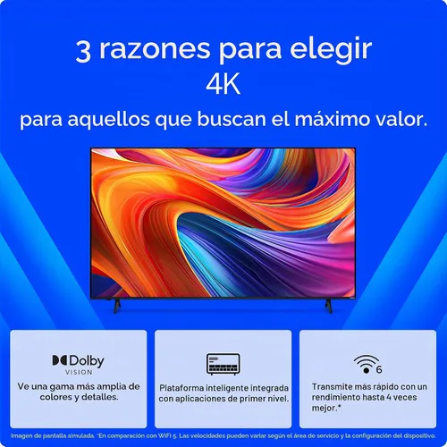 Vista 2 de VIZIO - Televisor inteligente LED 4K UHD de 43 pulgadas con Dolby Vision HDR, DTS Virtual: X, compatibilidad con Alexa, Chromecast integrado