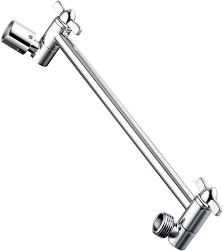 Vista 9 de BRIGHT SHOWERS Brazo extensor de ducha de latón para cabezal de ducha de lluvia y de mano, brazo de extensión de cabezal de ducha universal de 5