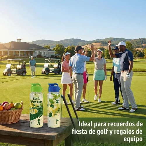 Vista 5 de 20 botellas de agua de plástico a granel para fiestas de golf Vasos deportivos de plástico reutilizables de 17 onzas con tapa abatible a prueba