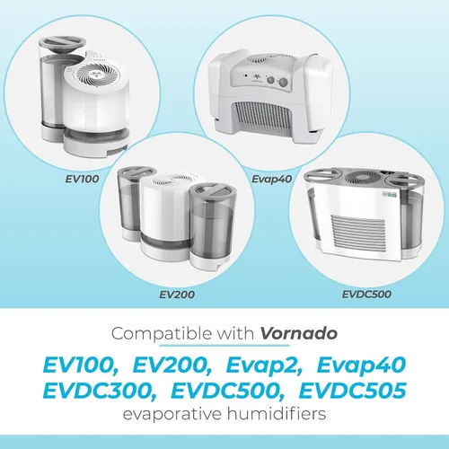 Vista 2 de ANTOBLE Paquete de 4 filtros de repuesto de mecha para humidificador MD1-0034 compatibles con humidificadores evaporativos Vornado EVAP2, EVAP40