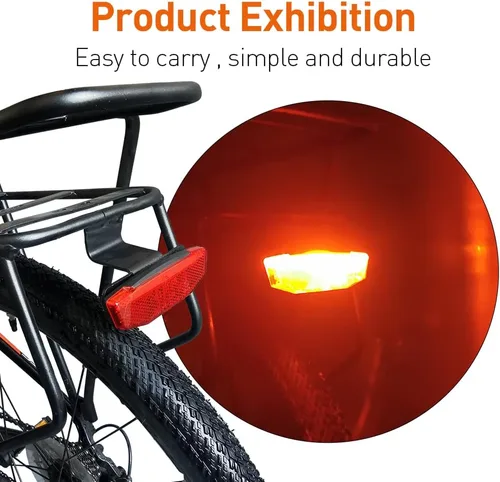 Vista 6 de Ebike Rear Tail Light,Ebike 6V-60V LED Riding Tailight,Motorcycle Led Light Equipment Waterproof Connector for Electric Bike Accessories