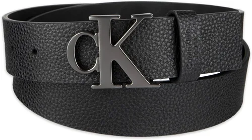 Vista 2 de Calvin Klein Cinturón casual CK con hebilla recortada con monograma para hombre