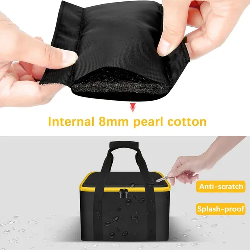 Vista 12 de Bolsa de herramientas universal para sierra circular DEWALT 20V MAX DCS391B/DCS565B, para Makita XSS02Z 18V Sierra Circular - Solo funda (negro)
