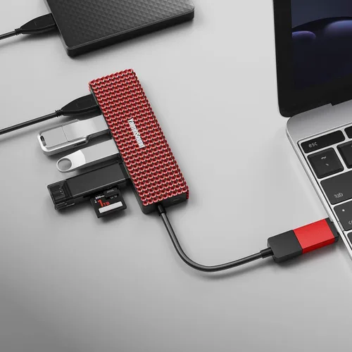 Vista 4 de Divisor USB para laptop, expansor de puerto USB para laptop, adaptador de concentrador USB para PC, MacBook Pro, Mac Air, superficie, unidad flash