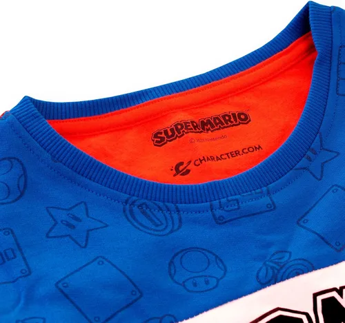 Vista 4 de SUPER MARIO Conjunto de sudadera y pantalones deportivos para niños de 2 piezas