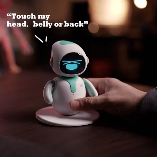 Vista 2 de ENERGIZE LAB Eilik – Lindas mascotas robot para niños y adultos, tu compañero interactivo perfecto en casa o espacio de trabajo, regalos únicos