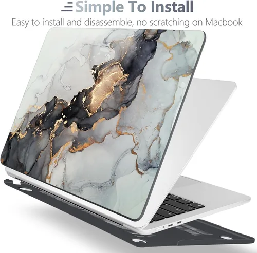 Vista 5 de Batianda Estuche Premium para Nuevo MacBook Air de 15 Pulgadas 2025 M4 2024 2023 con Modelos de Chips M3 M2 A3114 A2941, Estuche Protector