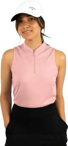Vista 8 de Three Sixty Six Polo de golf sin mangas para mujer, sin cuello, con cremallera, de secado rápido, para mujer Argelia Azul