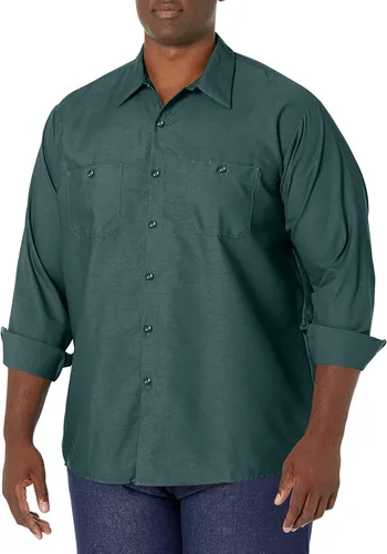 Vista 22 de Red Kap Camisa de trabajo industrial de manga larga para hombre Caqui