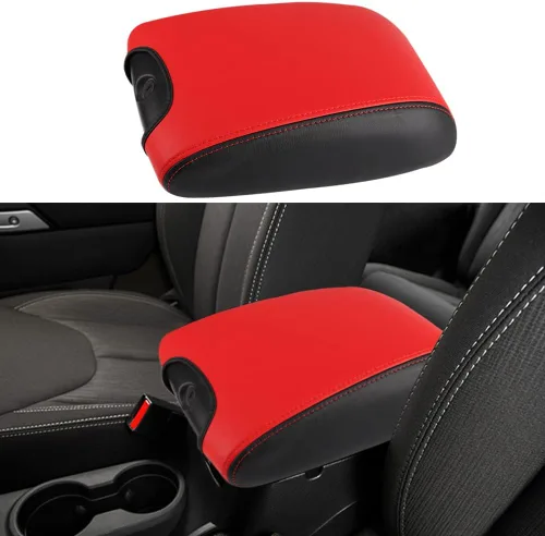 Vista 12 de Funda para el reposabrazos de la consola central, de piel, antiarañazos, de protección, accesorios de decoración interior, para Tesla Model 3 Negro