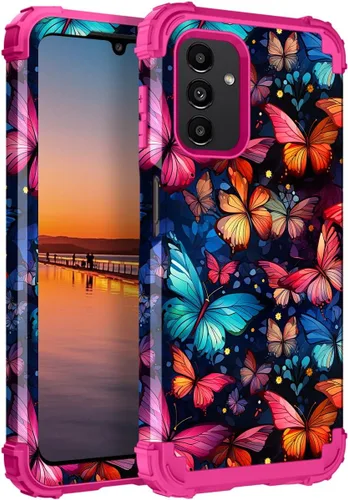 Vista 46 de Hocase Funda para Galaxy A37 5G, protección resistente a prueba de golpes, parachoques de goma de silicona suave+funda protectora híbrida