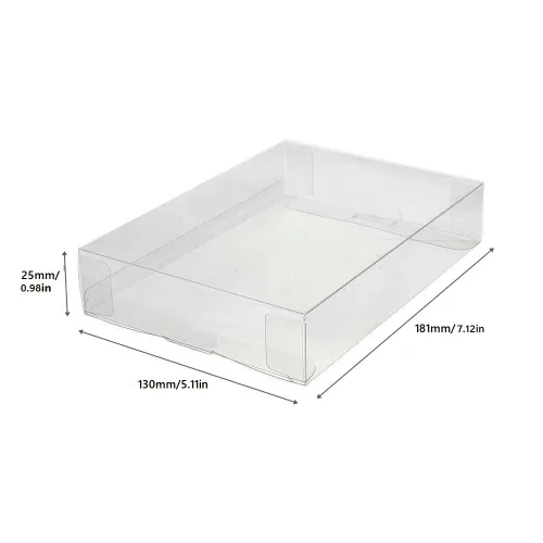 Vista 5 de WICAREYO Box Protector Case for NES, 10Pcs Clear Box Case Sleeve CIB Protector for NES Games Cartridge Box