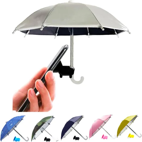 Vista 8 de Paraguas de Teléfono con Protección UV para Sol, Soporte Universal Ajustable con Ventosa Piggy para Teléfono Paraguas, Sombra Solar