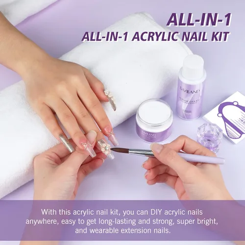 Vista 3 de Saviland Kit de uñas acrílicas y taladro eléctrico para uñas