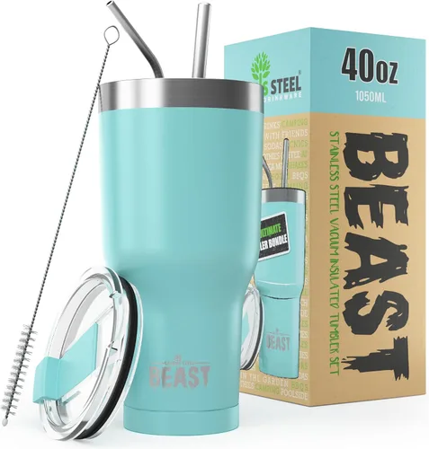 Vista 58 de Beast Vaso de 10 oz de Acero Inoxidable con Aislamiento al Vacío para Café y Hielo de Doble Pared Termo de Viaje (Blanco Ártico)
