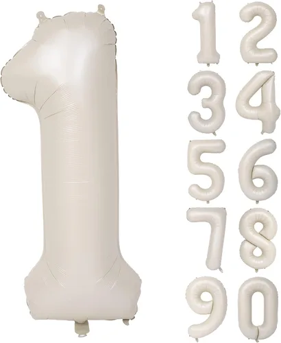 Vista 211 de Globos de 40 pulgadas con números de caramelo, papel de aluminio de helio, globos de látex de Mylar para fiesta de cumpleaños, decoración digital 0