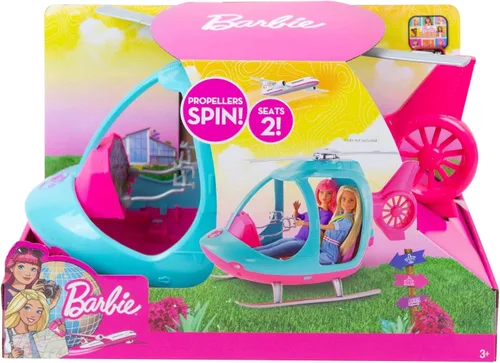Vista 7 de Barbie Helicopter - Rosa y Azul - Para 2 muñecas Barbie - A partir de 3 años