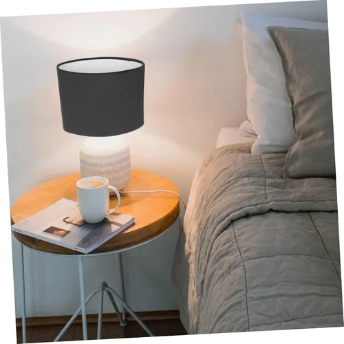 Vista 7 de DOITOOL Lujosa pantalla de terciopelo lámpara de piso o lámpara de mesa E27/e14 zócalo fácil de instalar decoración del hogar