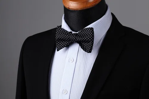 Vista 162 de HISDERN Pajaritas para hombre, diseño de lunares, corbatín y bolsillo cuadrado, clásico, esmoquin de negocios, boda, pajaritas, pañuelo