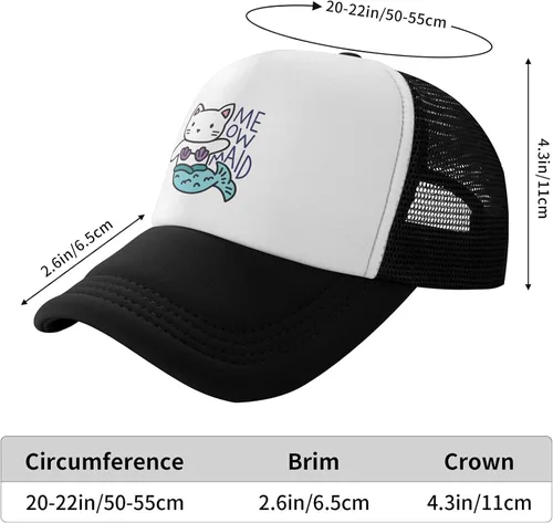 Vista 6 de Waldeal Meowmaid - Gorra de béisbol ajustable para niñas de 3 a 13 años