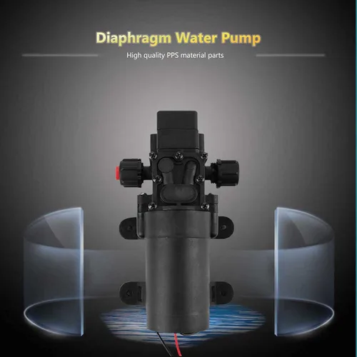 Vista 3 de DC 24V 80W Bomba de diafragma, bomba de transferencia de agua Bomba de diafragma eléctrica con interruptor de presión automático