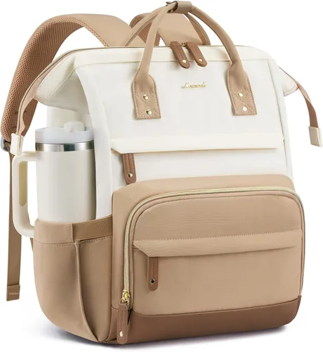 Vista 31 de LOVEVOOK Mochila para laptop para mujer, mochila de trabajo de 15.6 pulgadas con gran capacidad, bolsa de enfermera impermeable, mochila