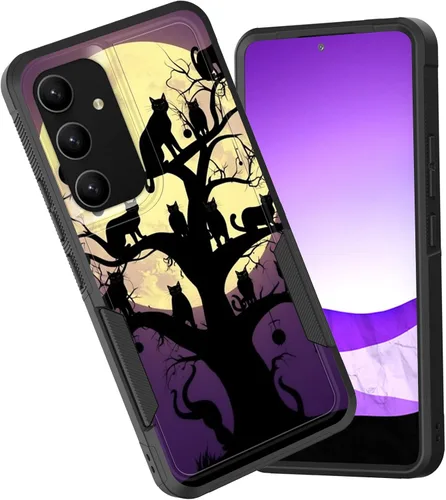 Vista 60 de Funda para Galaxy A15 5G, doble capa híbrida resistente a prueba de golpes, policarbonato duro, silicona suave, TPU, funda protectora para Samsung
