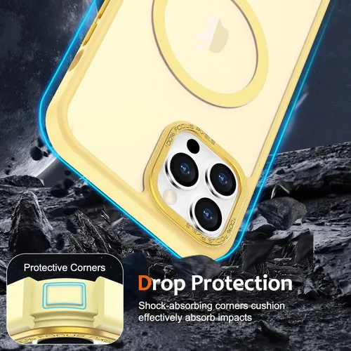 Vista 18 de Anuck - Funda magnética para iPhone 11 compatible con MagSafe, carcasa trasera mate translúcida dura, borde de TPU, delgada, resistente a impactos