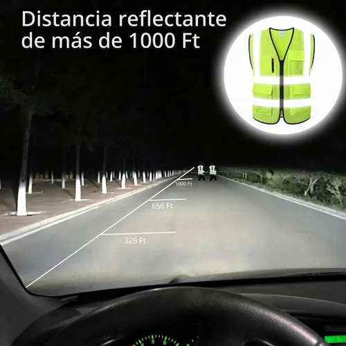 Vista 5 de Chaleco de seguridad reflectante para hombres y mujeres, chaleco de construcción que cumple con el estándar ANSI/ISEA 173-amarillo
