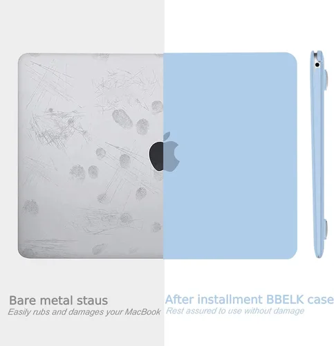 Vista 3 de B BELK Funda compatible con MacBook Air de 13 pulgadas 2022 2021 2020 2019 2018 A2337 M1 A2179 A1932 Touch ID, carcasa rígida de plástico mate