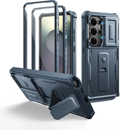 Vista 25 de Dexnor Funda para Samsung Galaxy S24 con Cubierta Deslizante Integrada para Cámara y Protector de Pantalla y Soporte, Funda Resistente a los Golpes