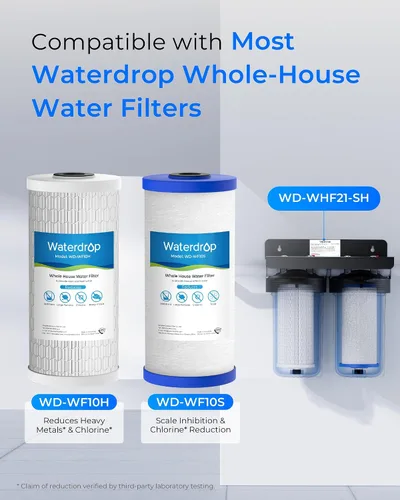 Vista 2 de Waterdrop Filtro de Agua para Toda la Casa, Filtro de Sedimentos Anti-Incrustaciones y de Metales Pesados, Repuesto para GE® FXHTC, GXWH40L