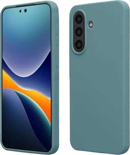 Vista 247 de kwmobile Funda Compatible con Samsung Galaxy A14 5G - Funda de teléfono de TPU y silicona con acabado suave - Verde Lima