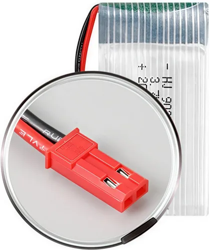 Vista 3 de 2 unids 3.7 V 800 mAh 25C 902540 Lipo batería recargable JST Plug con cargador USB para X56W X400 X400W X300C X400C X800 HS110 HS200 S670 V950hd