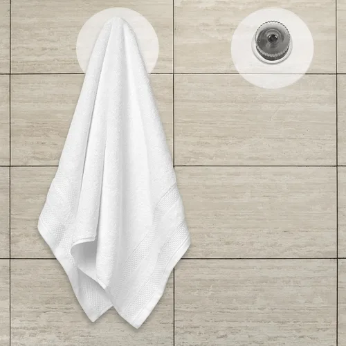 Vista 3 de Zerodeko Ganchos de succión de plástico resistentes, 10 ventosas de vidrio con tornillos, ganchos multiusos de PVC para cocina, baño, decoración