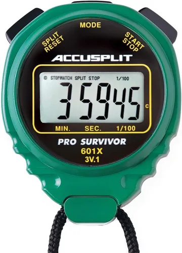 Vista 10 de Reloj cronómetro Accusplit Pro Survivor A601X, con pantalla extragrande