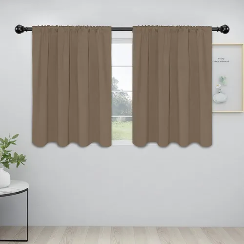 Vista 126 de Easy-Going - Cortinas opacas con bolsillo para varilla para dormitorio, cortinas de ventana para oscurecer la habitación para sala de estar