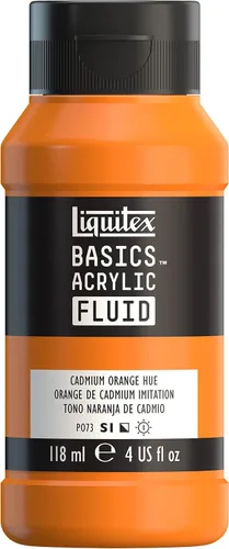 Vista 55 de Liquitex BASICS - Pintura acrílica fluida, botella de 4 onzas, tono permanente carmesí lizarina Super Versatile, Fine Art Pigments; Fluid