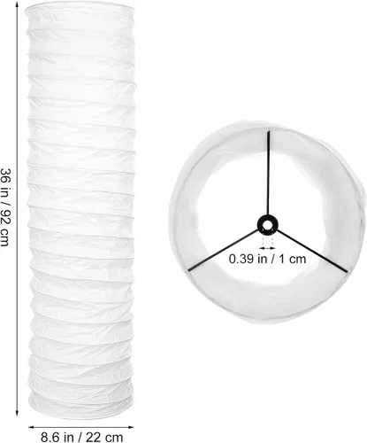 Vista 2 de Uonlytech Pantalla de lámpara de pie de papel, estilo nórdico, cubierta de luz de mesa, protector de lámpara de barril para el hogar, hotel, mesita