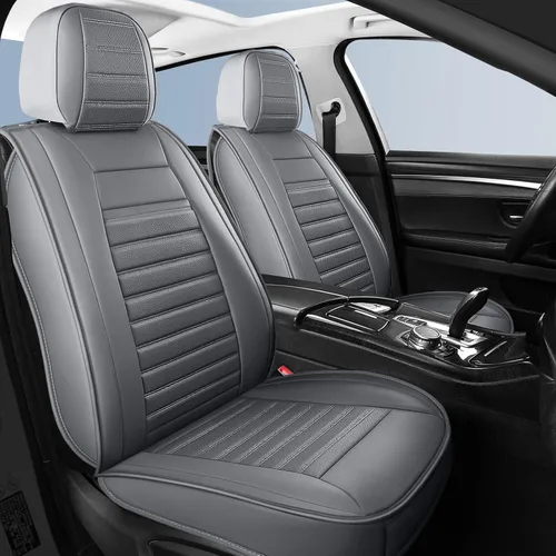 Vista 29 de HChengkikz - Fundas de asiento de automóvil, transpirables e impermeables de piel sintética para automóviles, funda de asiento universal