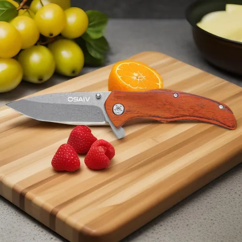 Vista 9 de Juego de cuchillos de madera plegables de bolsillo, cuchillos tácticos plegables EDC de apertura segura con cerradura, cuchillo pequeño y afilado