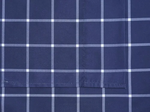 Vista 2 de TRULY SOFT Tattersall - Juego de sábanas Queen de poliéster de 4 piezas, diseño de rayas, para hombres y mujeres, certificado Oeko-TEX Azul
