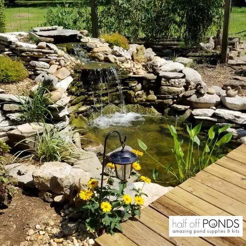 Vista 8 de HALF OFF PONDS PondBuilder Elite 6,100 GPH Kit de estanque de bomba sumergible con revestimiento de estanque de goma EPDM de 25 x 30 pies