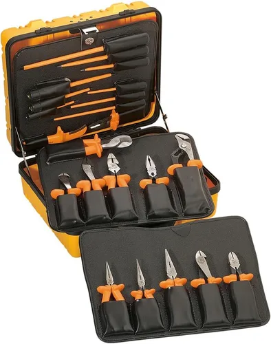 Vista 10 de Klein Tools 33526 Kit básico de herramientas aisladas, 1000 voltios, 3 alicates, 3 destornilladores, cortador de cables y cortador/pelacables, 8